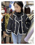 Winter Fashion Color Contrast Blazer